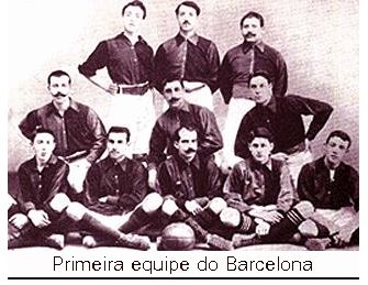 A primeira equipe do Barcelona, em 1899