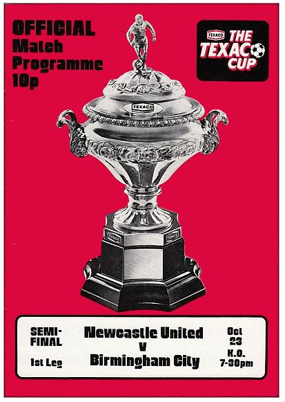 Cartaz da Texaco Cup 1975 Reino Unido