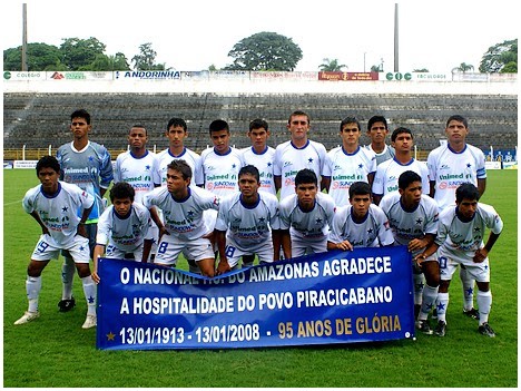 Equipe do Nacional-AM na vitoria por 12 a 0 sobre Ypiranga-AP em 2008 pela Copa SP Futebol Junior