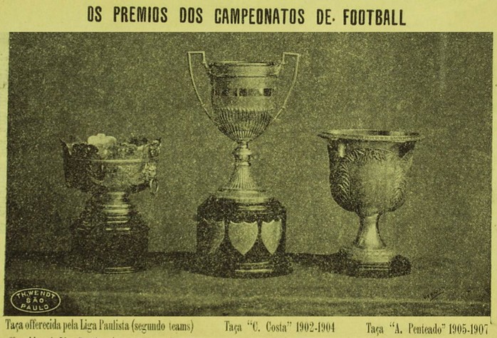 Troféus em disputa na Liga Paulista de Foot-ball entre 1902 e 1907
