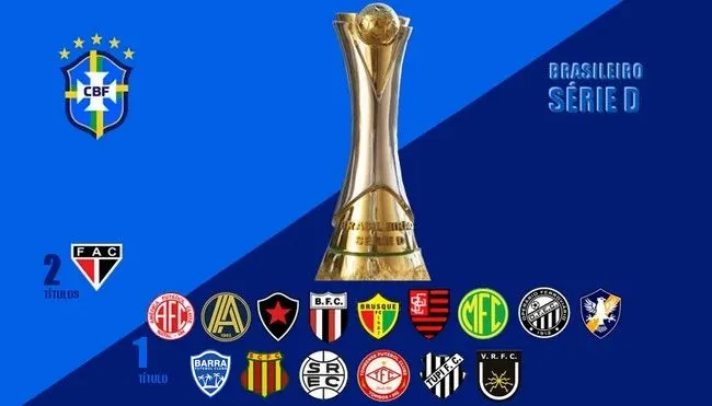 Troféu e campeões da Série D do Brasileiro