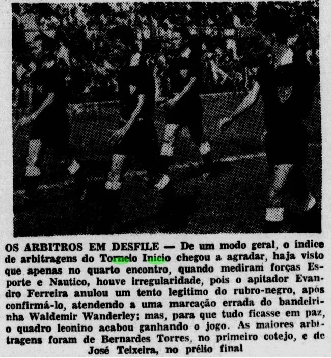 Árbitros do Torneio Inicio do Pernambucano de 1960