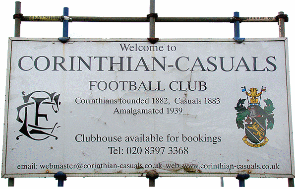 Placa do Estádio do Corinthian Casuals