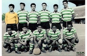 Eusébio no inicio de carreira jogando no Sporting Lourenço Marques 1958-1959