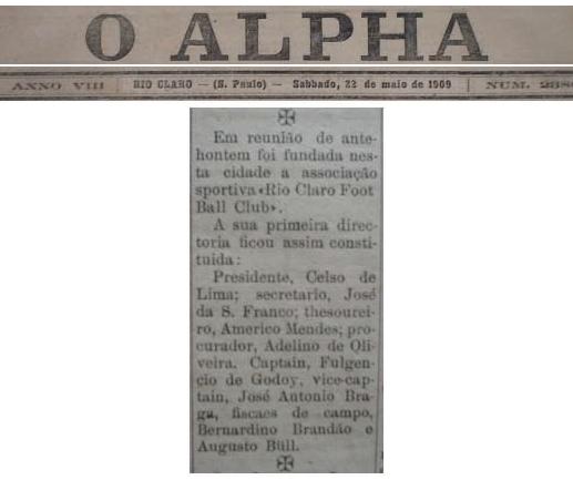 A fundação do Rio Claro FC
