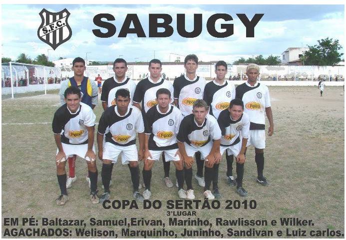 Equipe do Sabugy Fc terceira colocada na Copa do serto em 2010