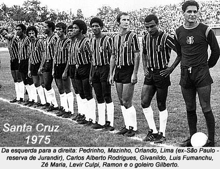 Uma das formações do Santa Cruz em 1975