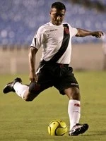 Romário com a camisa do Vasco