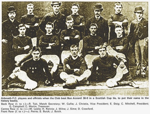 Equipe do Arbroath Football Club em 1885