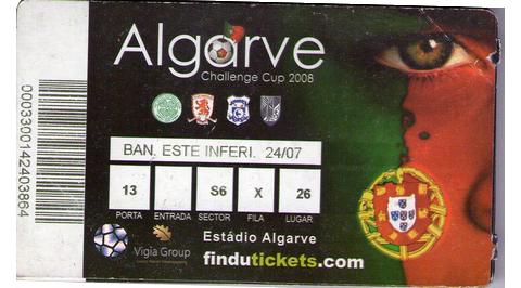 Ingresso das partidas da Algarve Challenge Cup 2008
