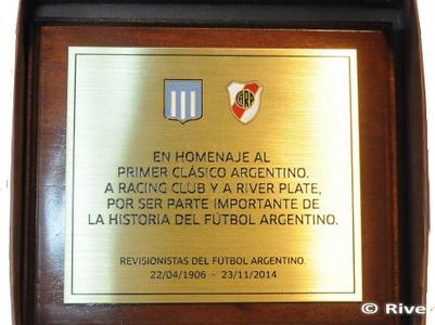 Homenagem ao Clássico mais antigo da Argentina River Plate x Racing, em 1906