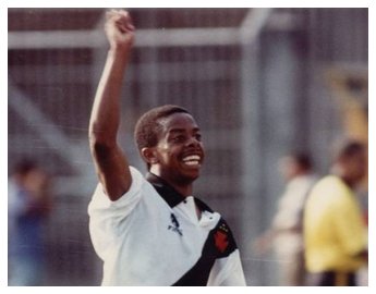 Dener com a camisa do Vasco da Gama