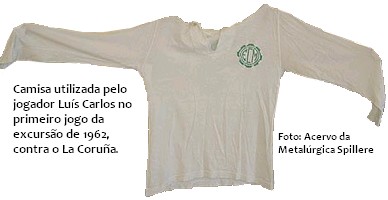 Camisa utilizada na excursão de 1962