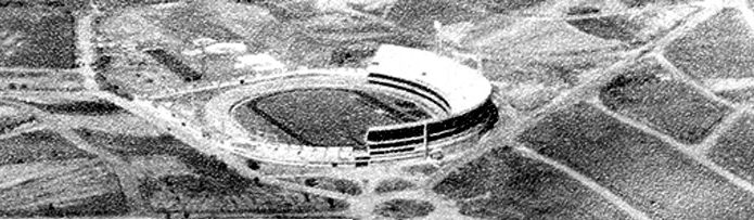 Morumbi em construção, no meio do nada, do São Paulo FC