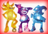 Mascotes Ato, Nik e Kaz, da Copa do Mundo de 2002, na Coréia do Sul e Japão