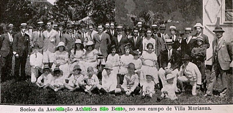 Sócios da AA São Bento da Capital Paulista em 1918