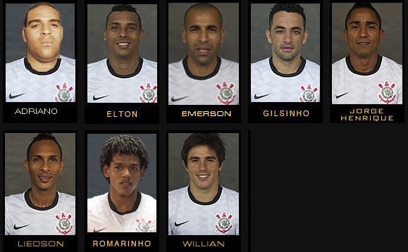 Os atacantes do Timão na Libertadores de 2012