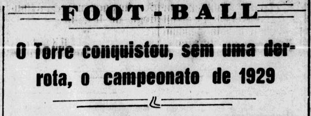 Torre campeão pernambucano de 1929